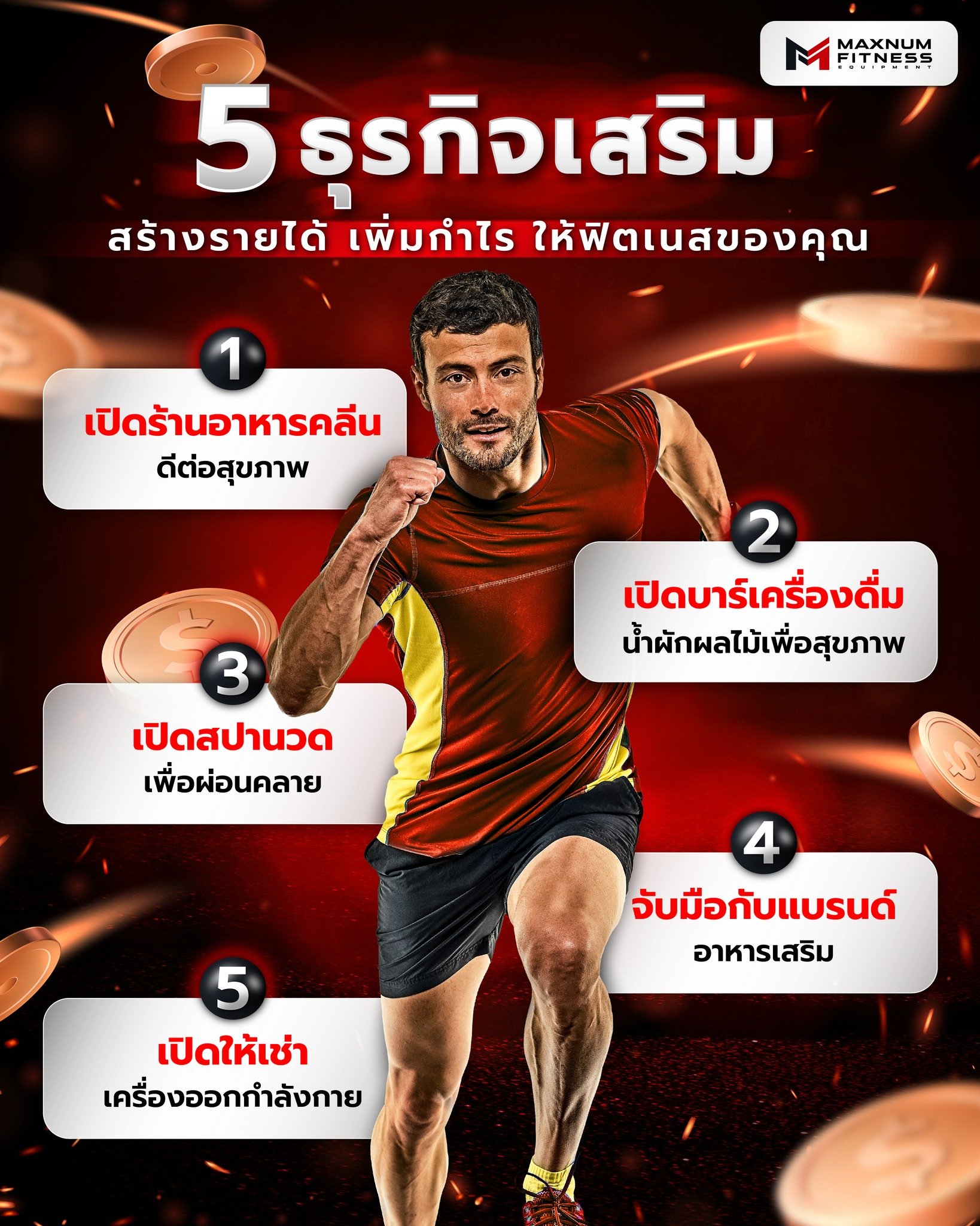 5 ธุรกิจเสริม สร้างรายได้ เพิ่มกำไรให้ฟิตเนสของคุณ 5 ธุรกิจเสริม สร้างรายได้ เพิ่มกำไรให้ฟิตเนสของคุณ