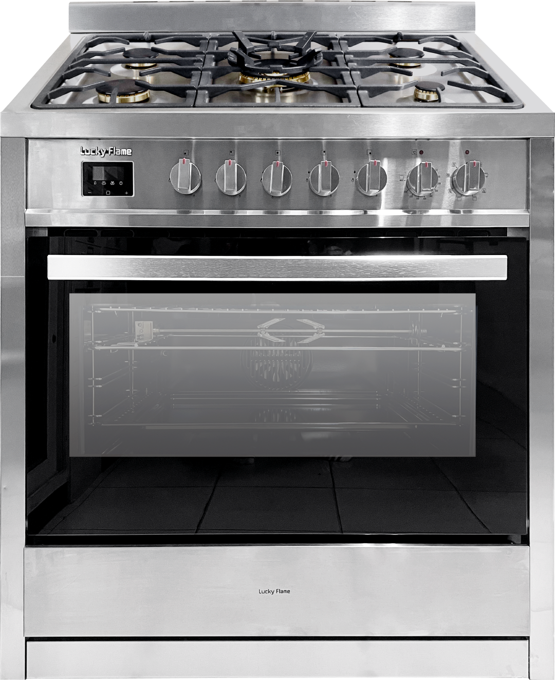 90cm Freestanding electric oven with gas cooktops luckyflame
