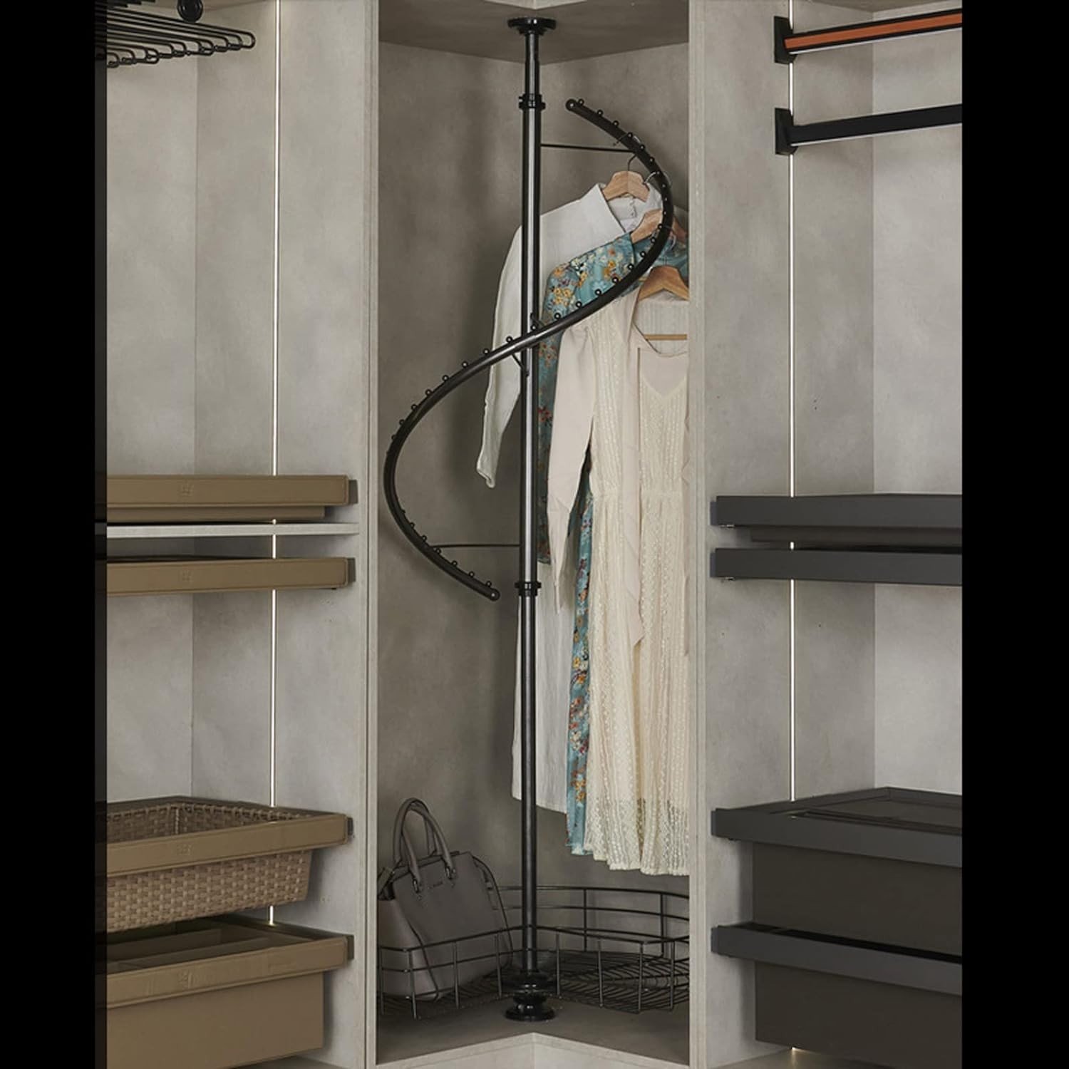 Rotating Clothes Rack Internal ราวแขวนเสื้อแบบหมุนได้ ประหยัดพื้นที่ ใช้งานสะดวก