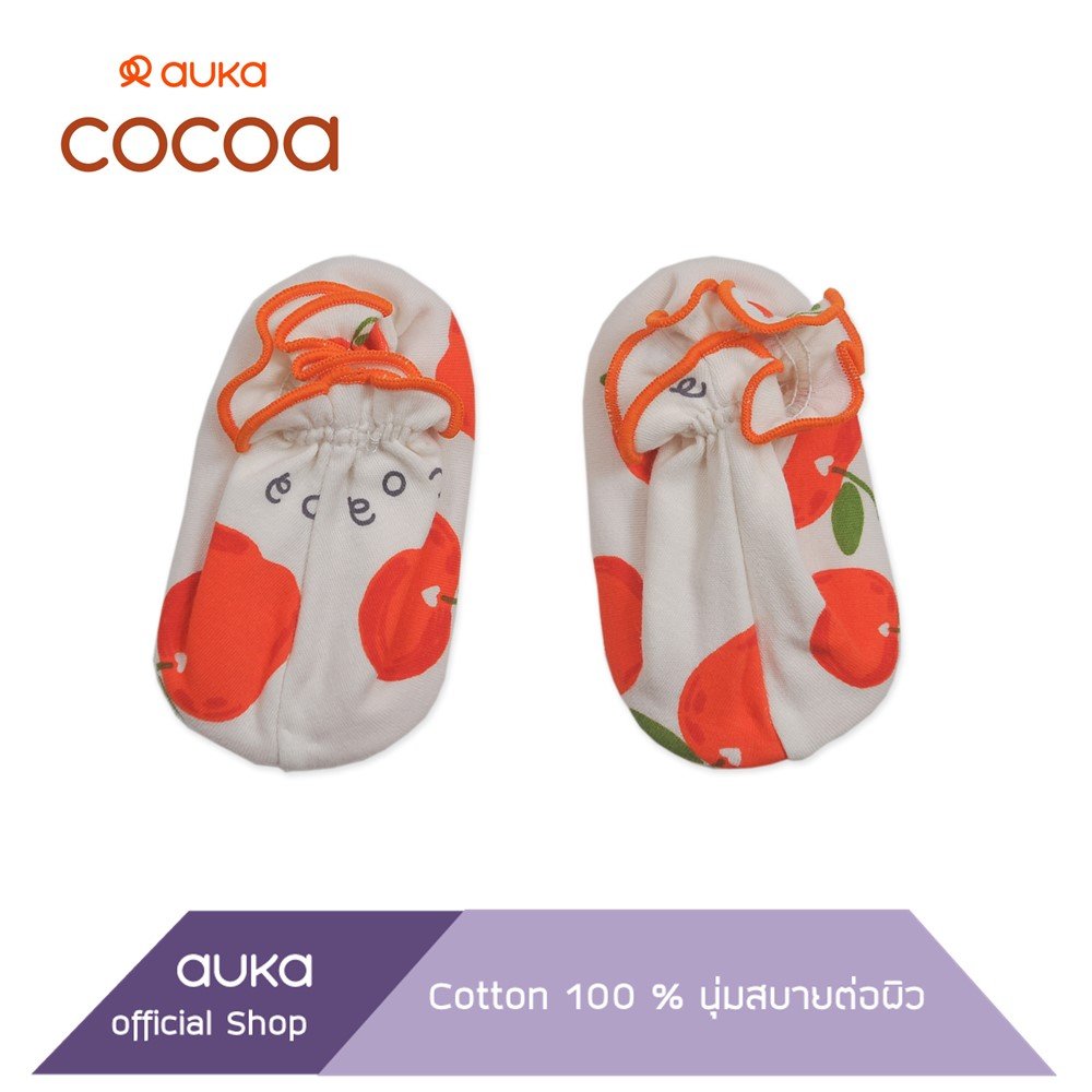 Auka ถุงเท้าเด็กแรกเกิด Free Size ,Collection Cocoa Apple