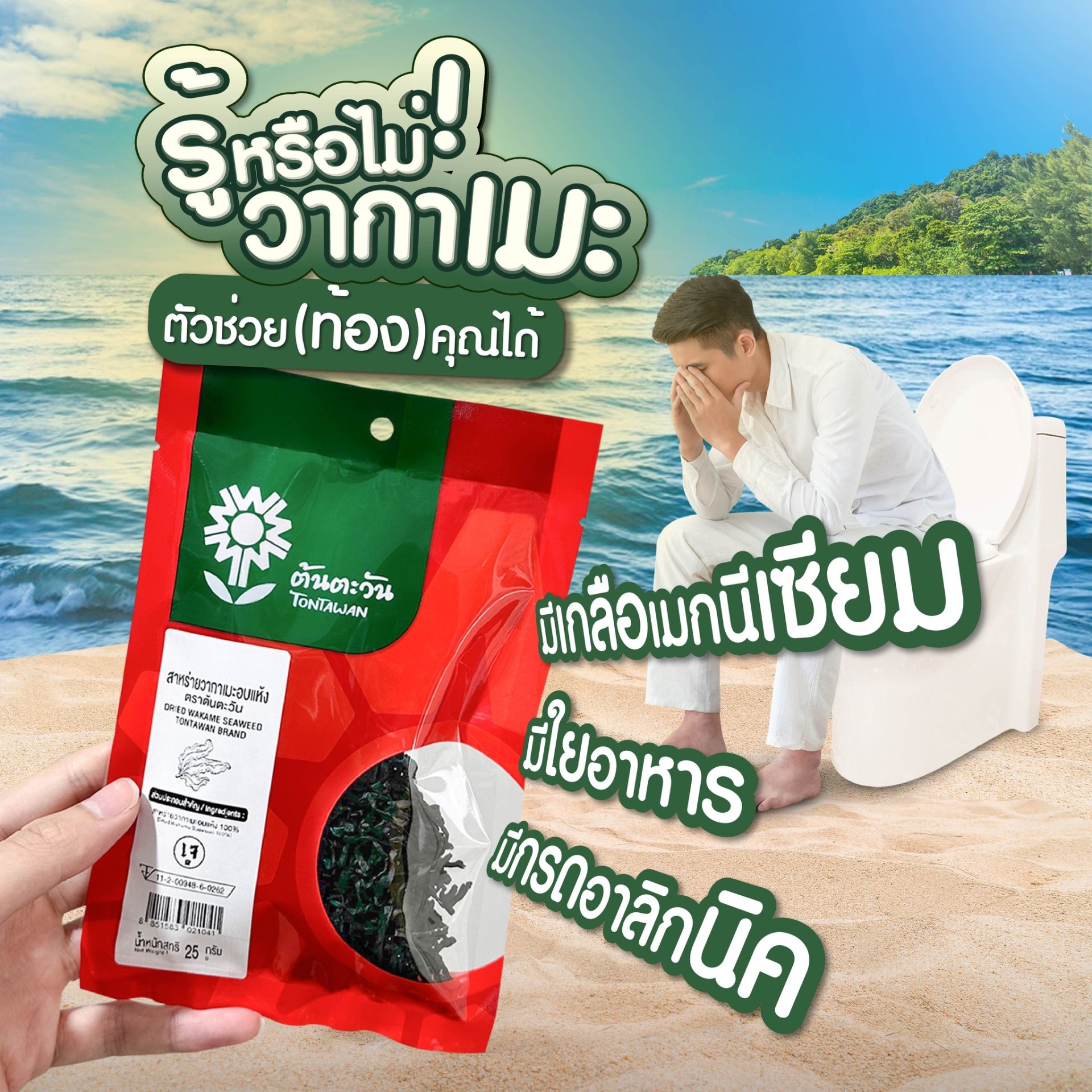 ในวันที่คุณขับถ่ายไม่ออก วากาเมะช่วยคุณได้ ในวันที่คุณขับถ่ายไม่ออก วากาเมะช่วยคุณได้