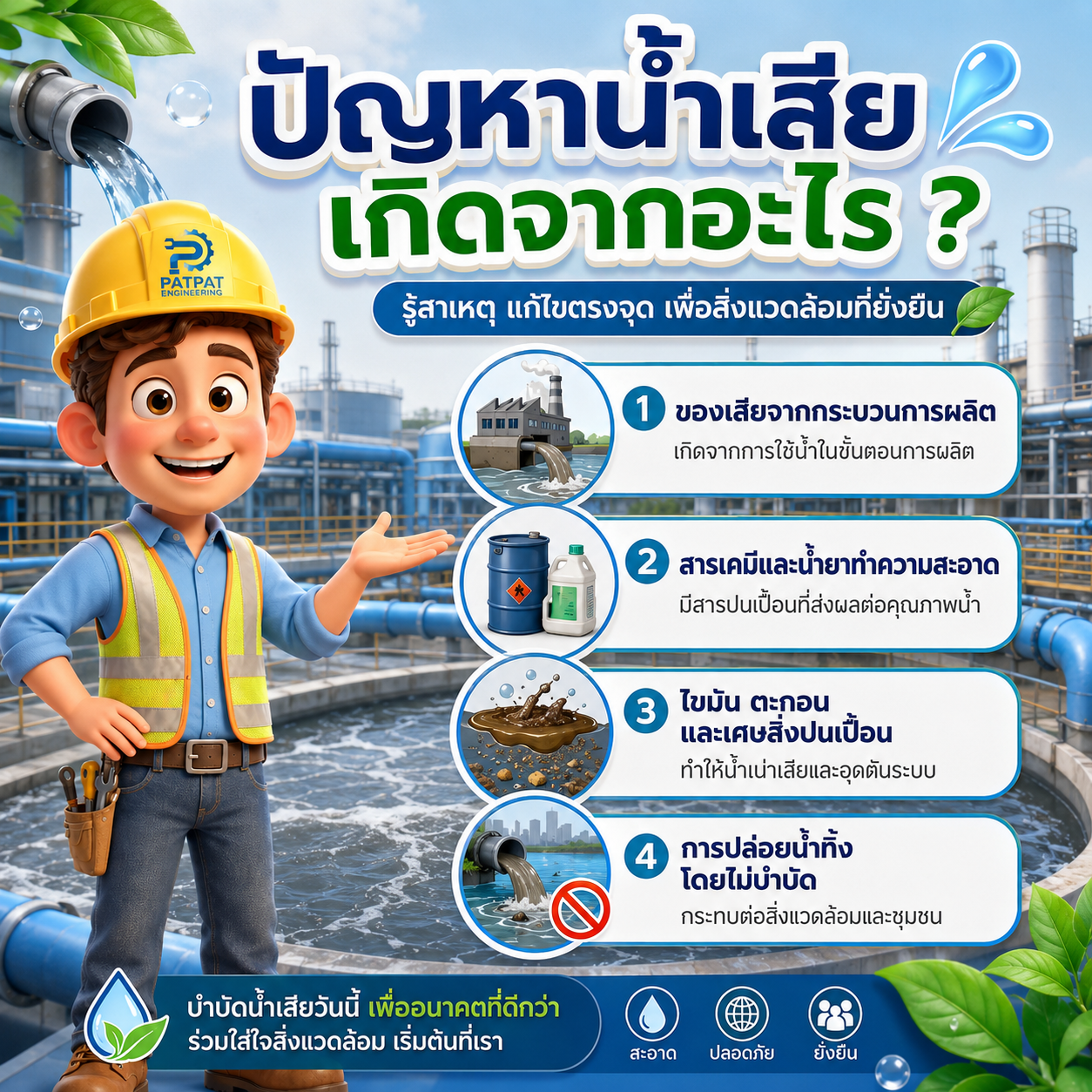 ปัญหาน้ำเสียเกิดจากอะไร ?
