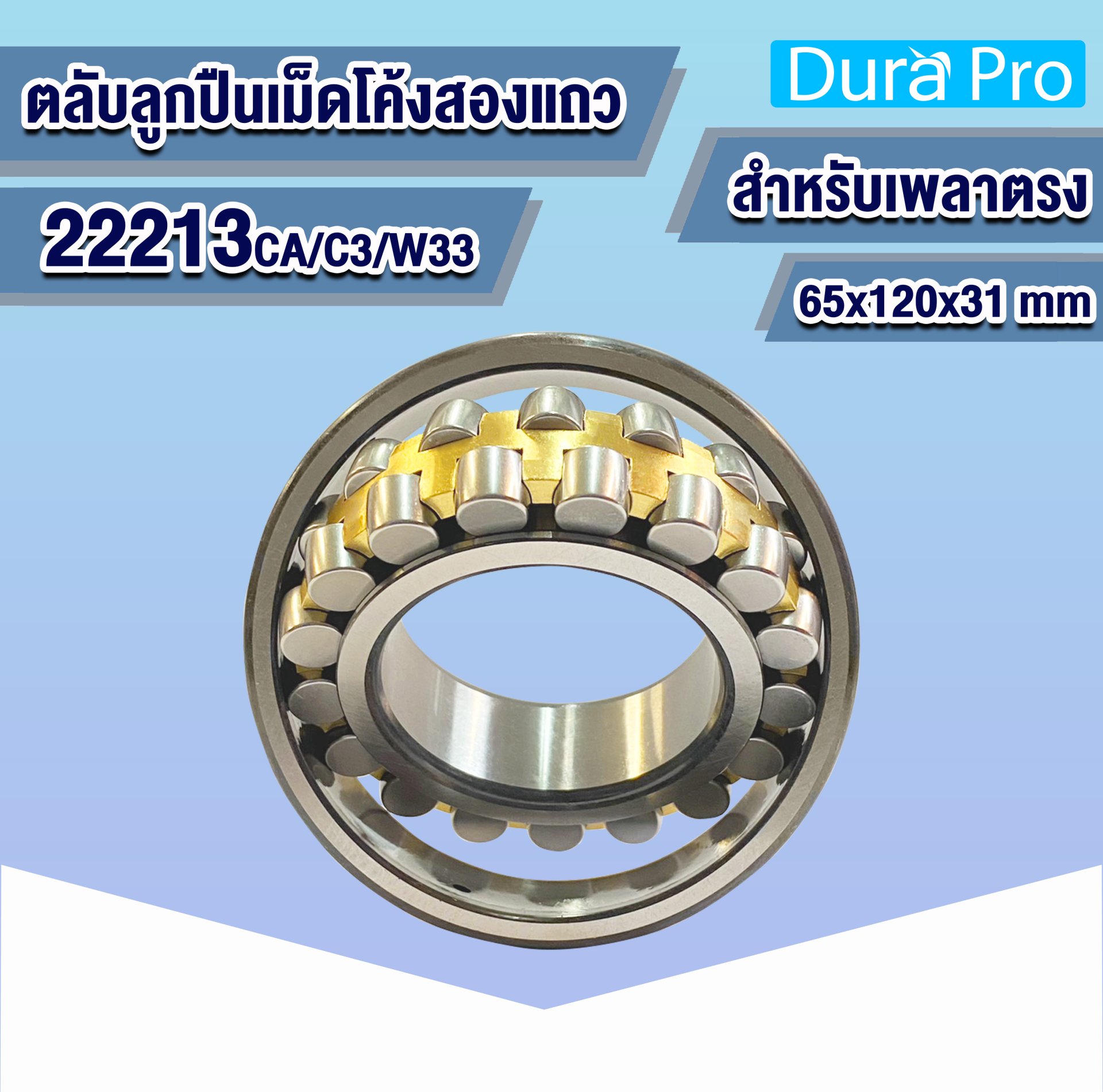 22213 CA/C3/W33 ตลับลูกปืนเม็ดโค้งสองแถว ( SPHERICAL ROLLER BEARING ...