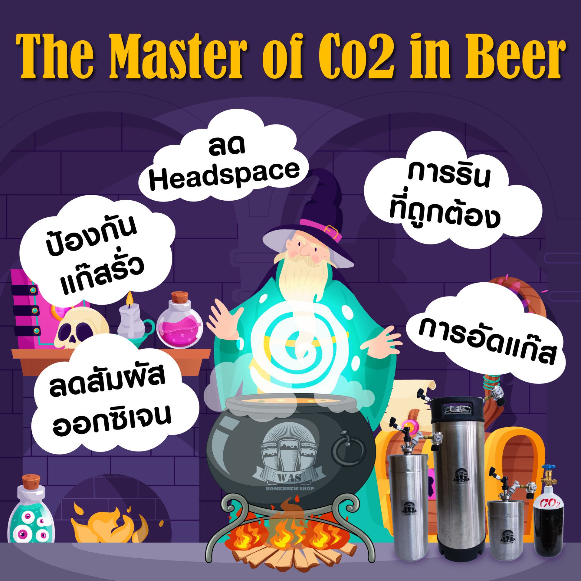 The Master of Co2 in Beer - ทุกเรื่องที่คุณต้องรู้เกี่ยวกับการอัดแก๊ส Co2 