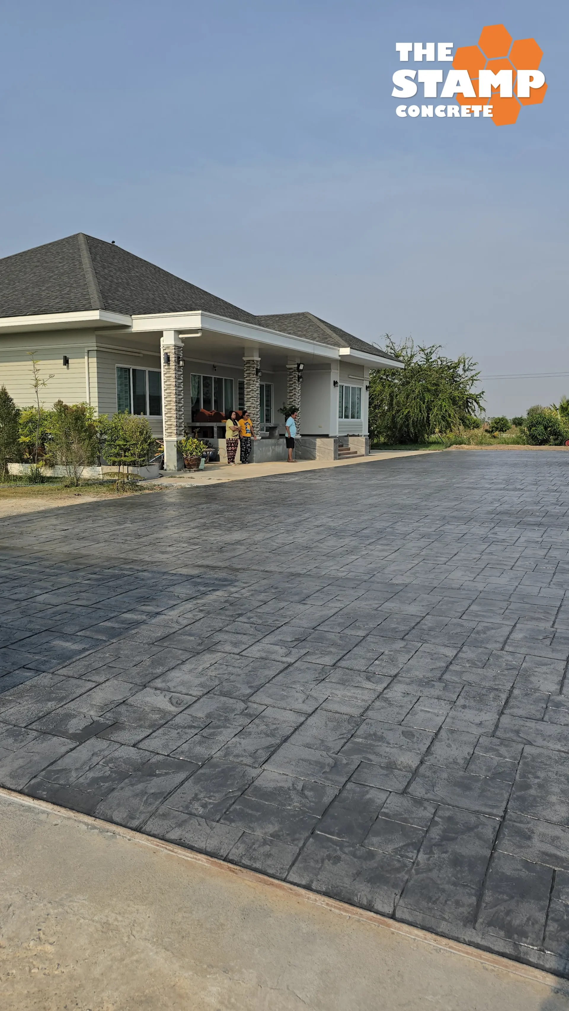 งานคอนกรีตพิมพ์ลาย Ashlar Slate