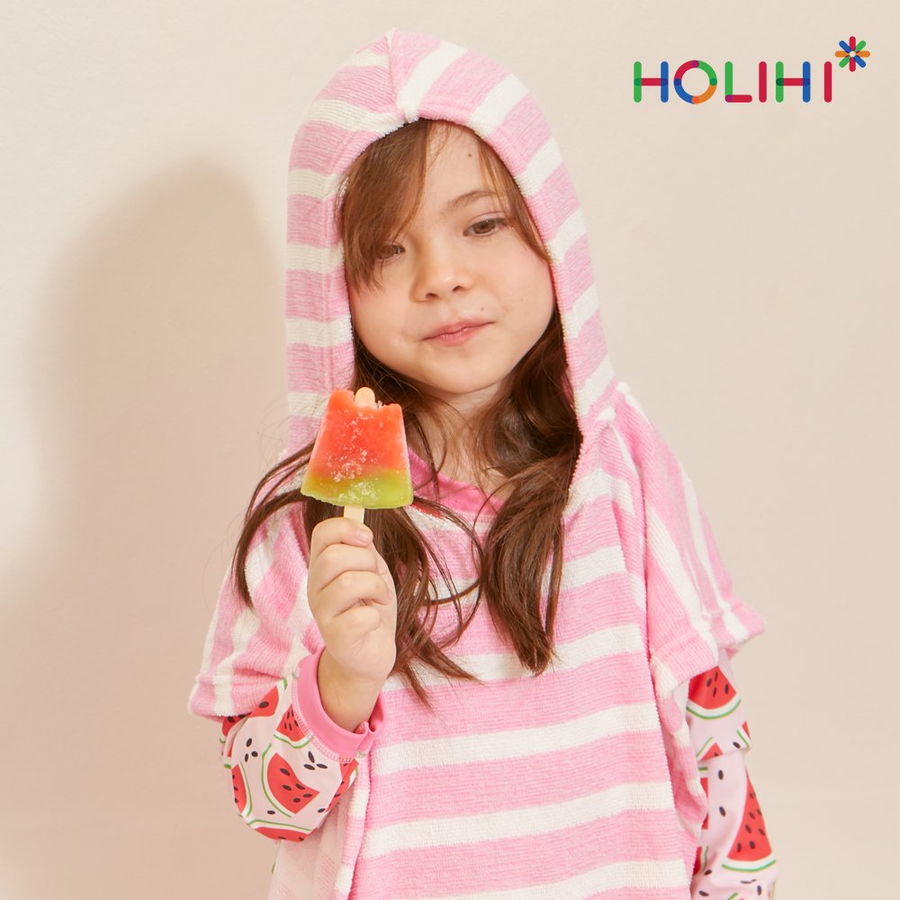 Holihi Accessories/ Hooded Swim Towel (Pink)