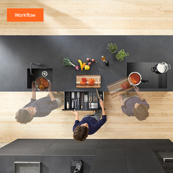 [1] Dynamic space : แนวคิดการออกแบบห้องครัว 1 ขั้นตอนการทำงาน