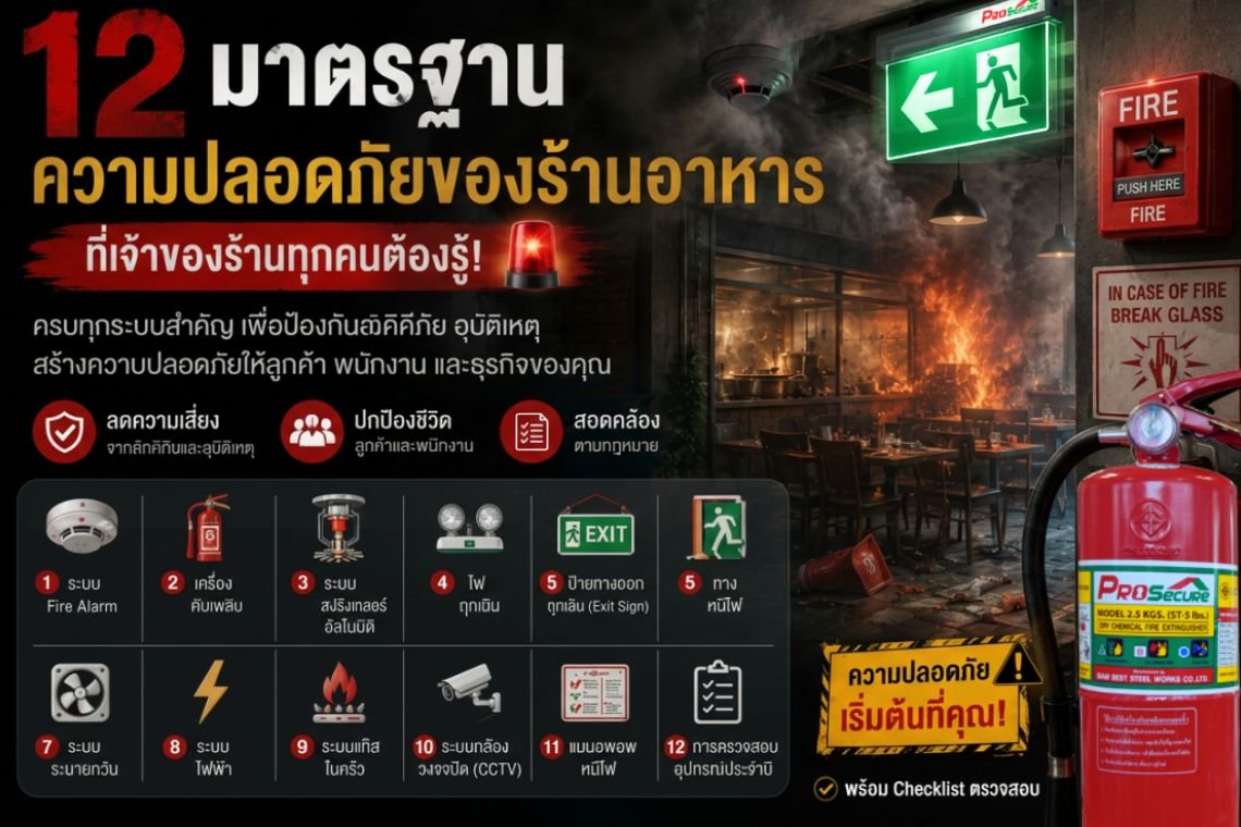 12มาตรฐานความปลอดภัยของร้านอาหาร