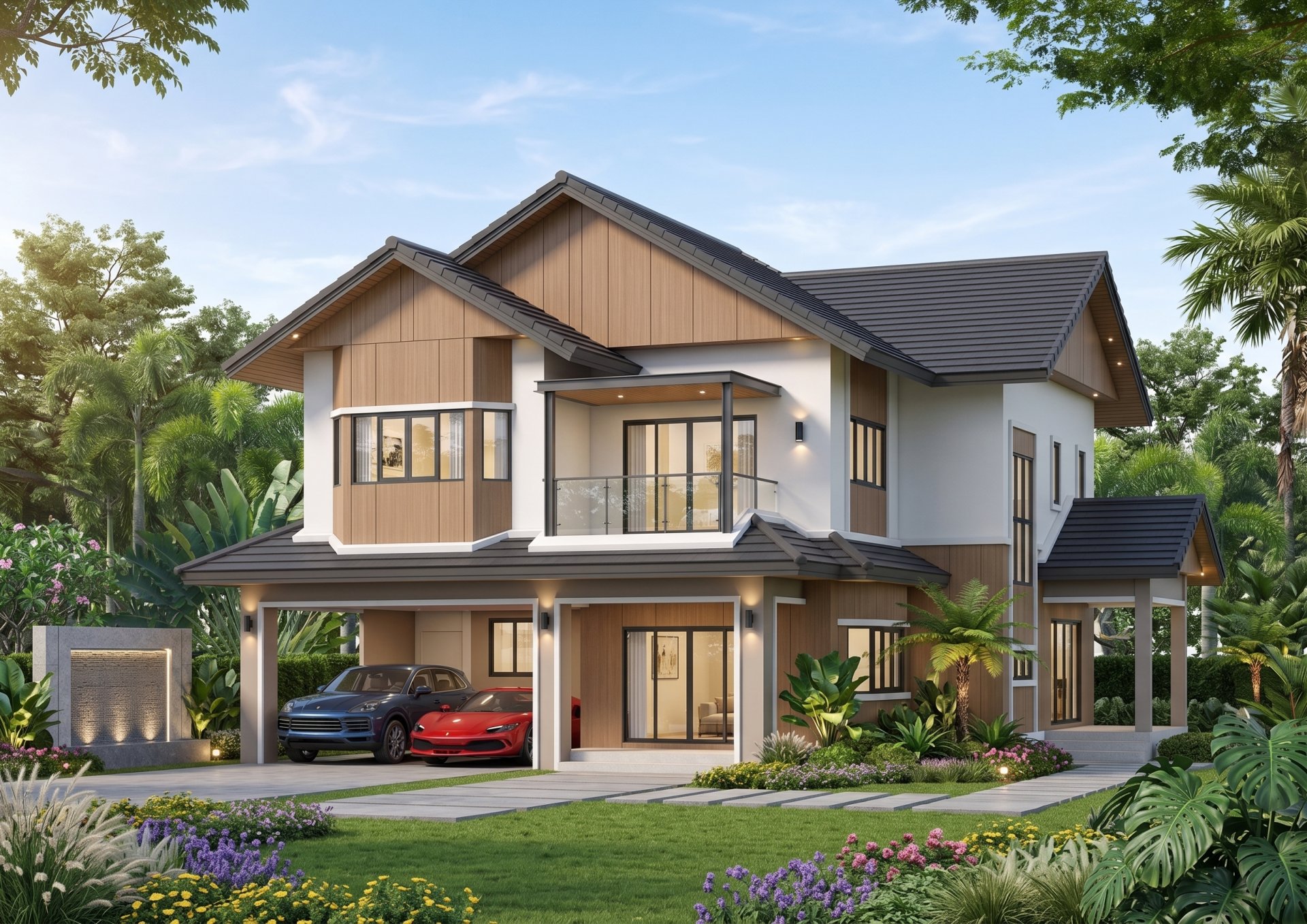 แปลนบ้าน 2 ชั้น 4 ห้องนอน จัดวางยังไงให้ลงตัวบนที่ดินไม่เกิน 100 ตร.ว.