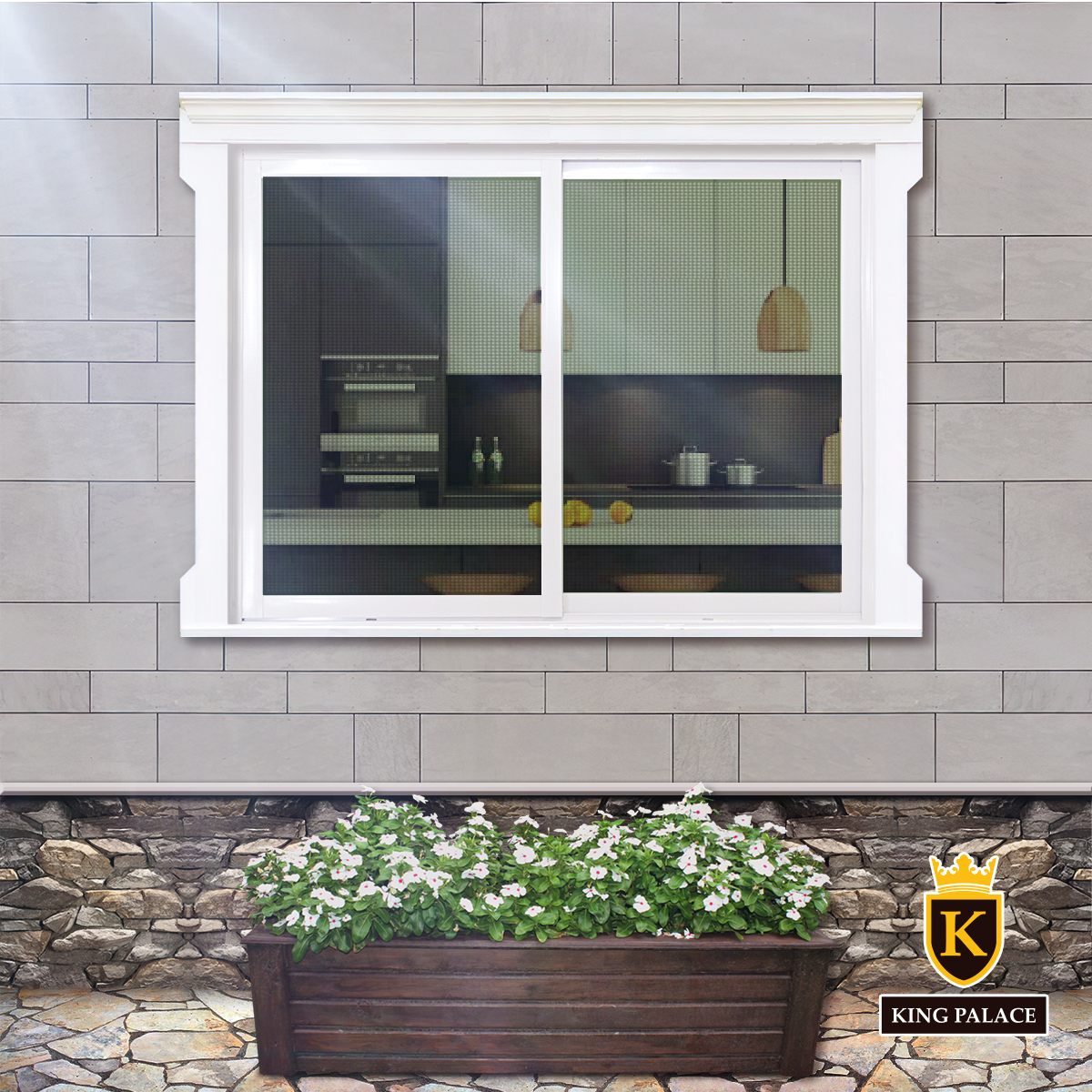 Premium Grade Stainless Steel Screened Sliding Window