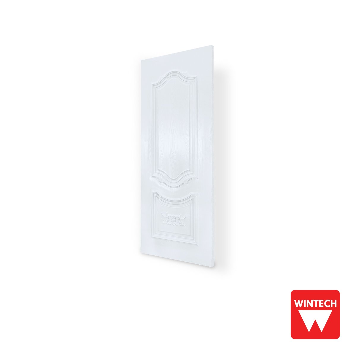 PVC Solid Door, 2 panels, White Pattern, Wintech