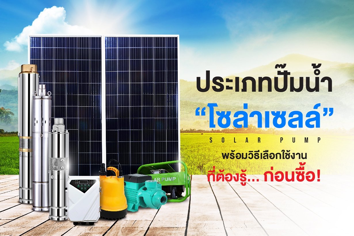 ปั๊มน้ำโซล่าเซลล์ มีแบบไหนบ้าง ? เลือกอันไหนดี? ปั๊มน้ำโซล่าเซลล์ มีแบบไหนบ้าง ? เลือกอันไหนดี?
