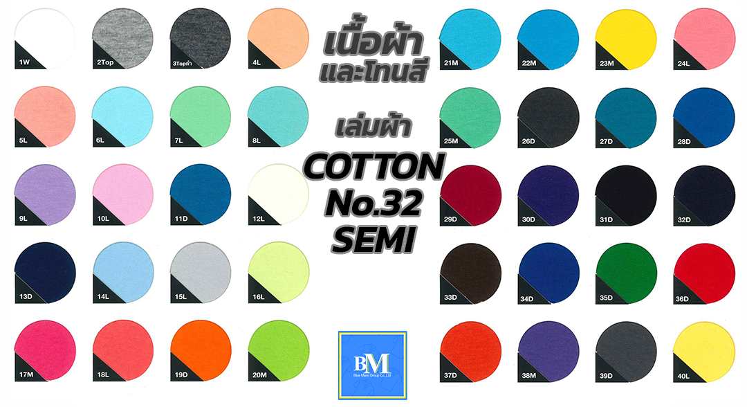 เนื้อผ้า Cotton No32 Semi