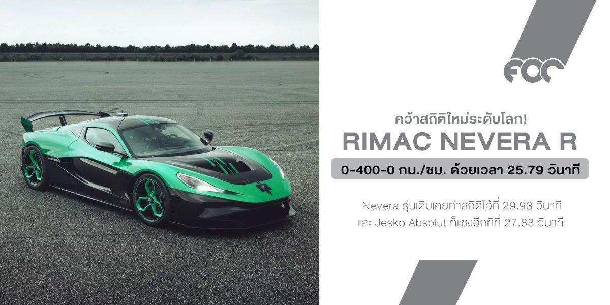 Rimac Nevera R  อสูรกายไร้เสียงที่เร็วที่สุดในโลก กด Koenigsegg Jesko จนหายใจไม่ทัน!