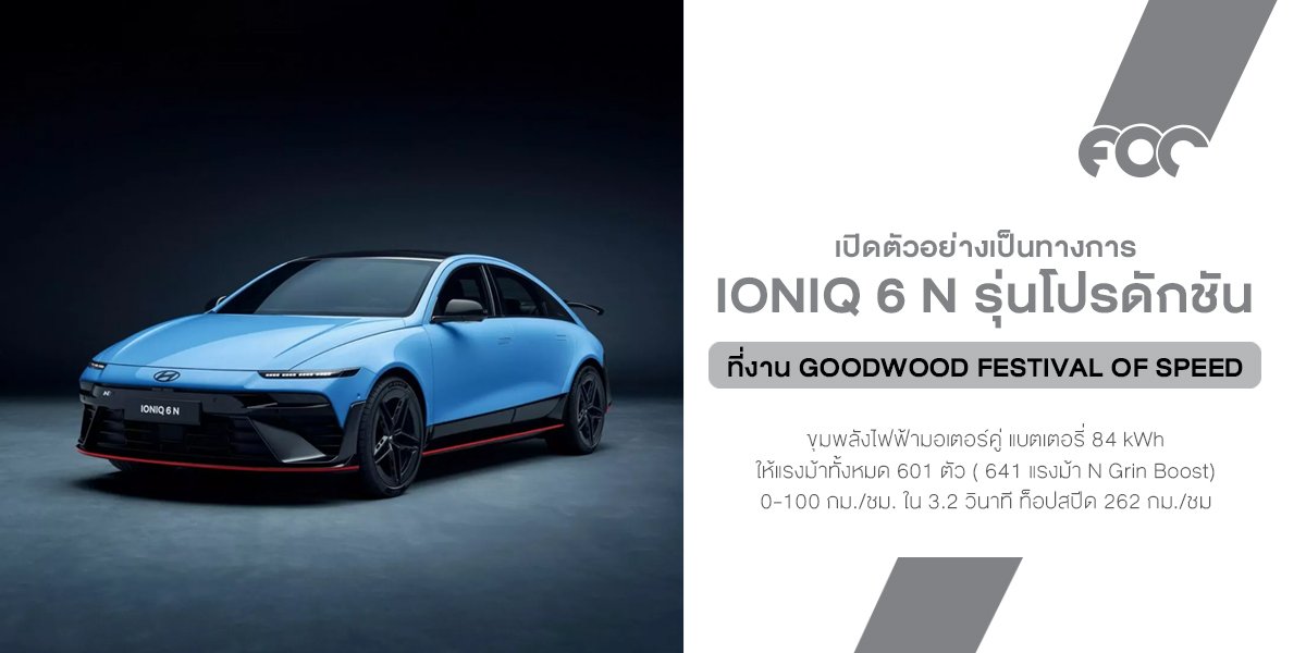 Hyundai พร้อมเปิดตัว Ioniq 6 N รุ่นโปรดักชันอย่างเป็นทางการครั้งแรกที่งาน Goodwood Festival of Speed