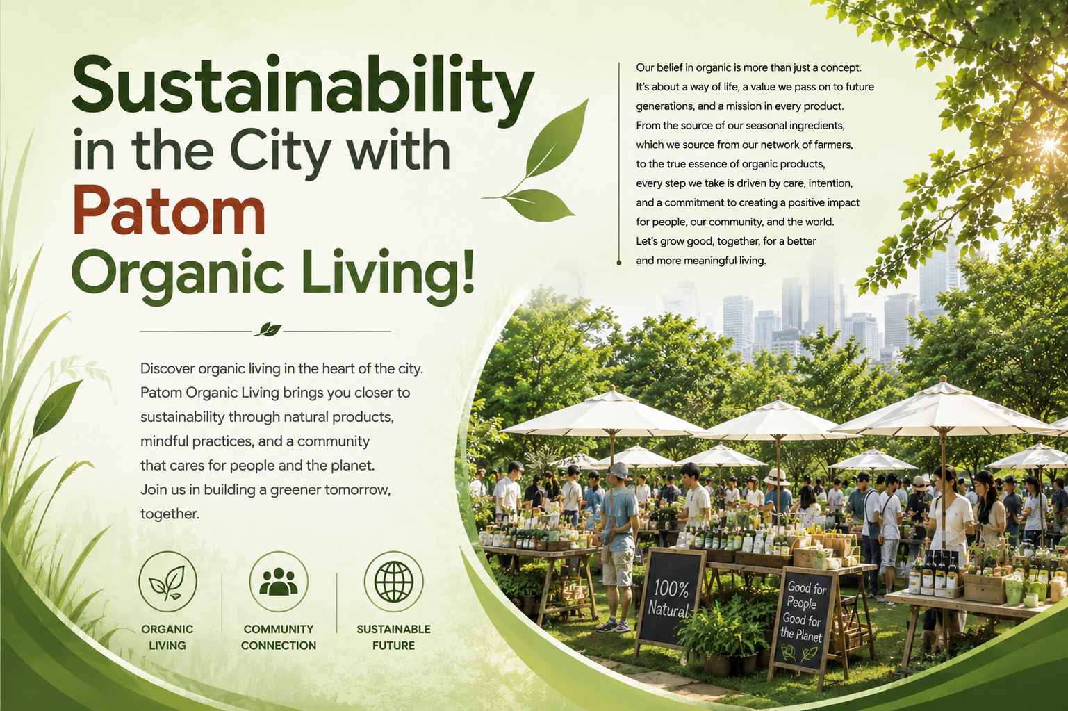 Sustainability in the City with Patom Organic Living!