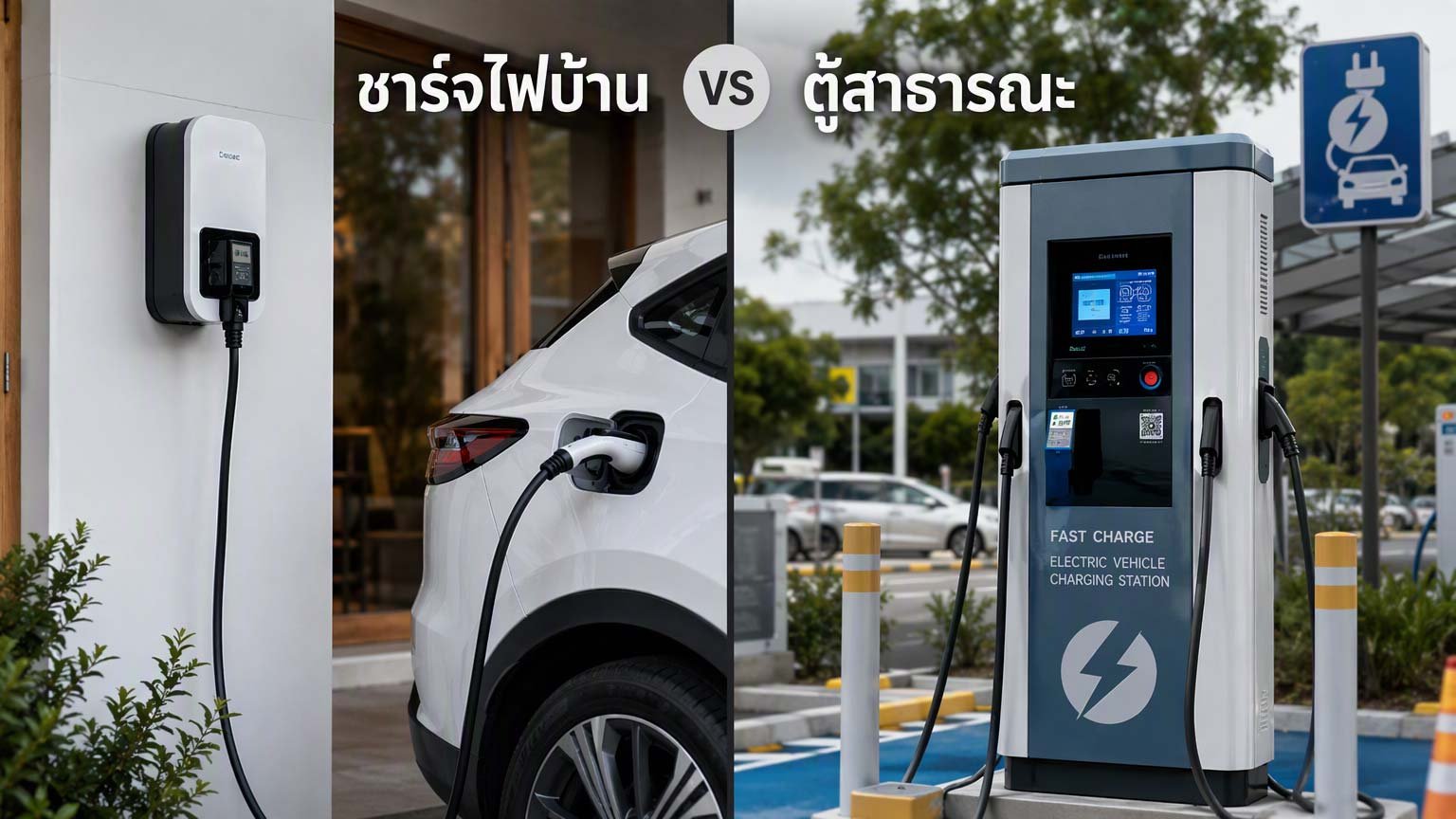 ไขข้อข้องใจมือใหม่: ชาร์จไฟบ้าน VS ตู้สาธารณะ แบบไหนประหยัดและถนอมแบตที่สุด?