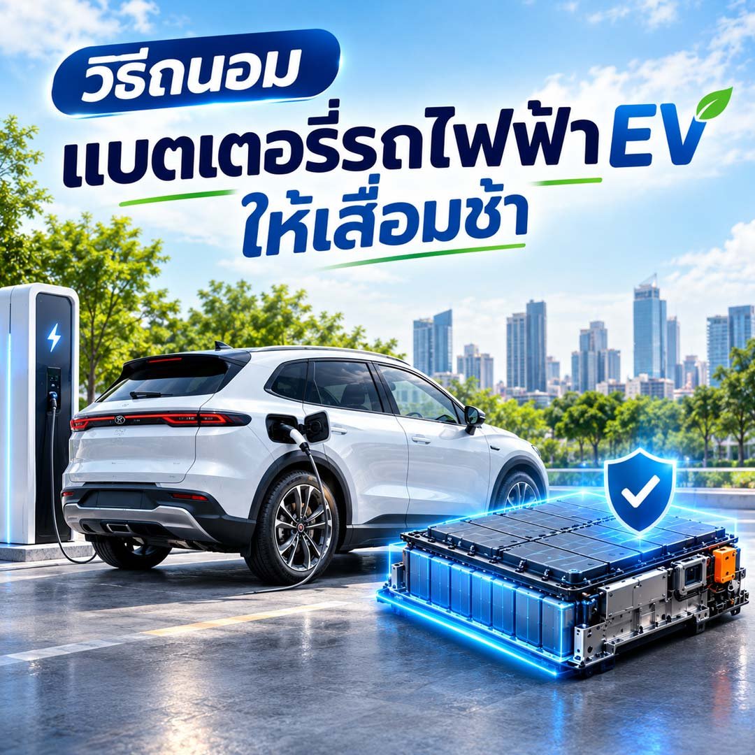 วิธีถนอมแบตเตอรี่รถไฟฟ้า EV ให้เสื่อมช้า