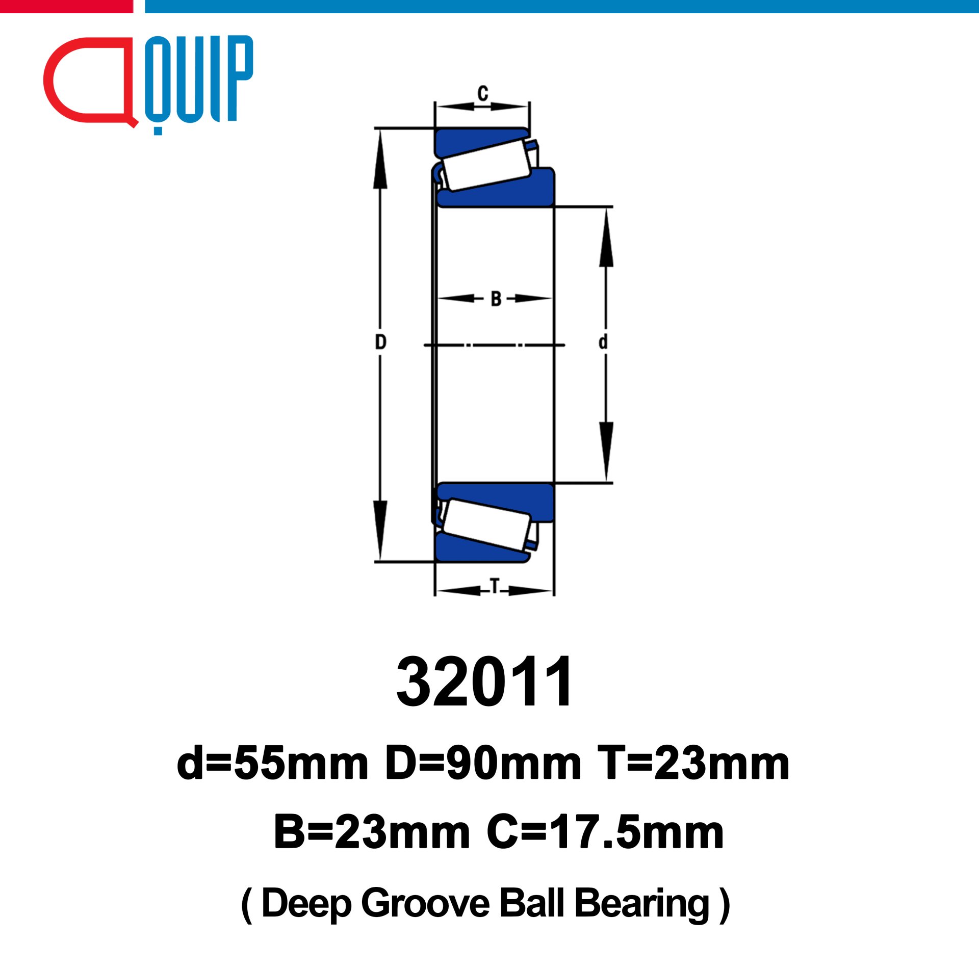 32011 ตลับลูกปืนเม็ดเรียว TAPERED ROLLER BEARING สำหรับงานอุตสาหกรรม ...
