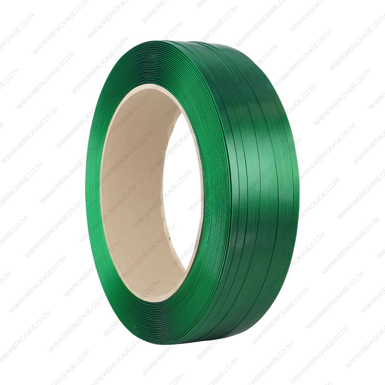 สายรัดพลาสติก PET ขนาด 15.5 mm. หนา 0.85mm. สีเขียว