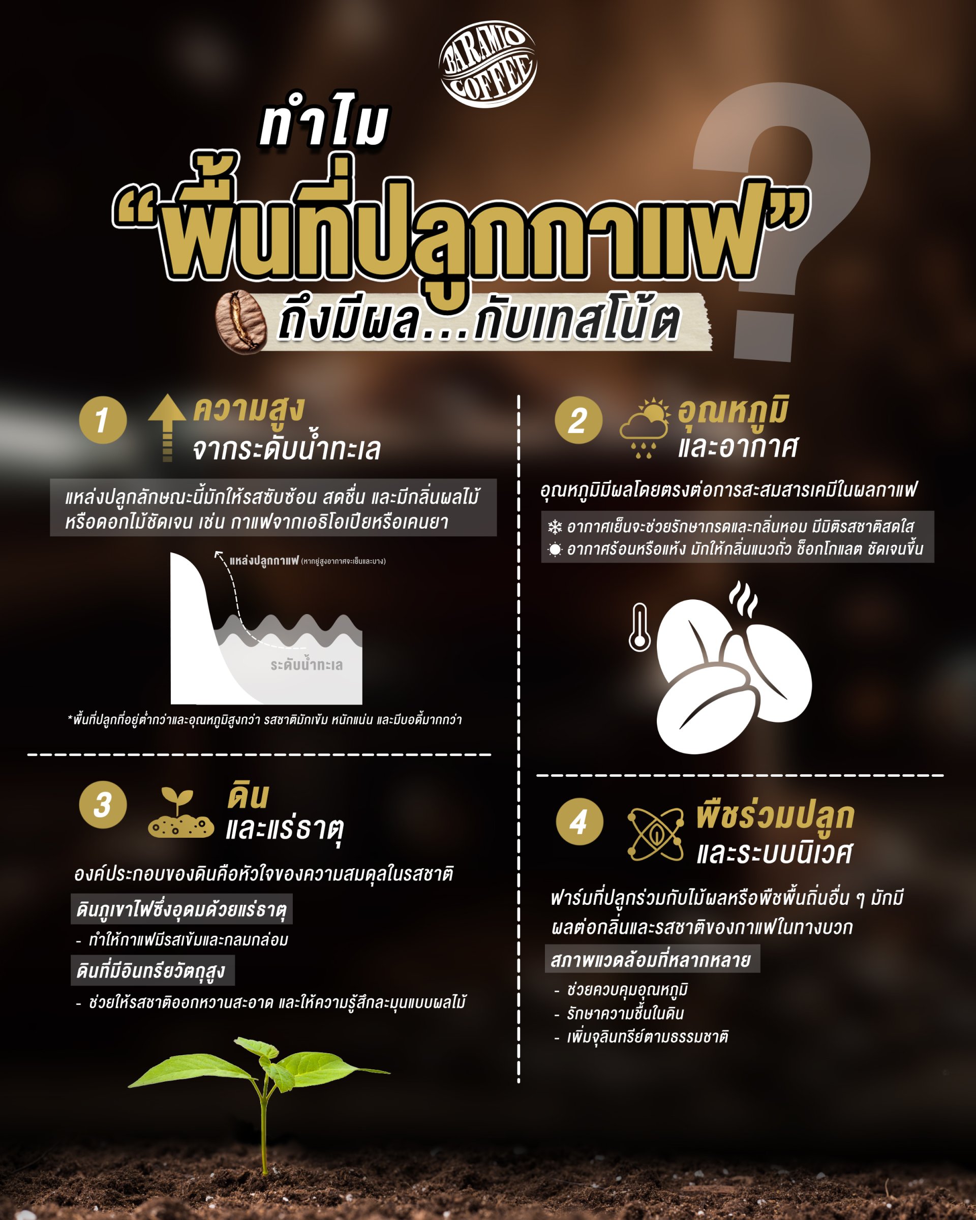 ทำไม พื้นที่ปลูกกาแฟ ถึงมีผลกับเทสต์โน้ต (Taste Note)