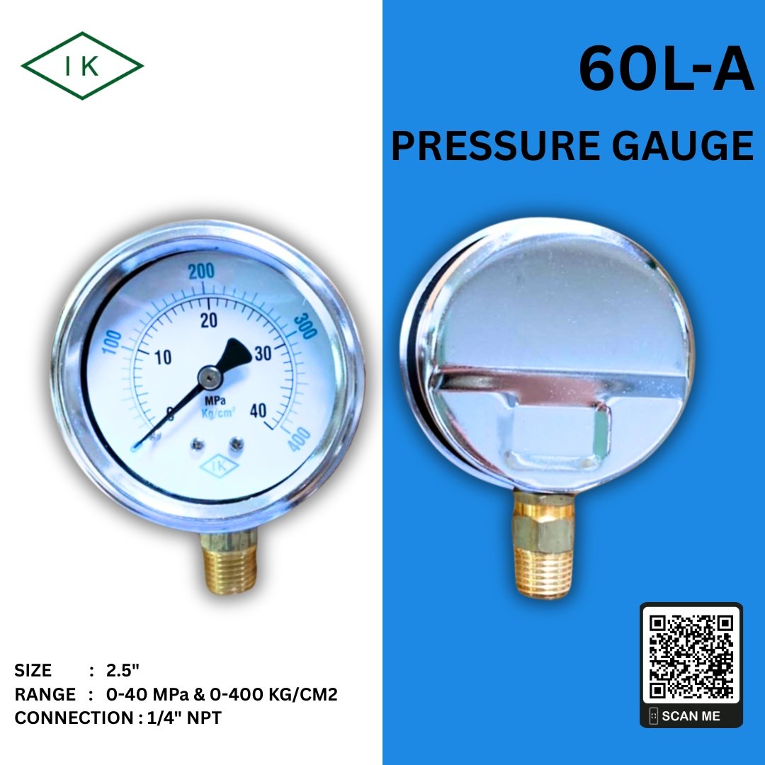 IK PRESSURE GAUGE 0-40 MPA & 0-400 KG/CM2