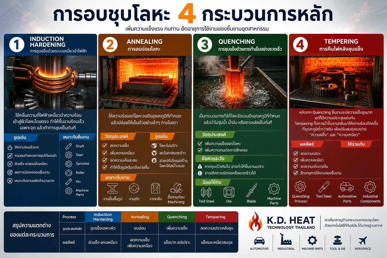 Metal Heat Treatment: 4 Main Processes