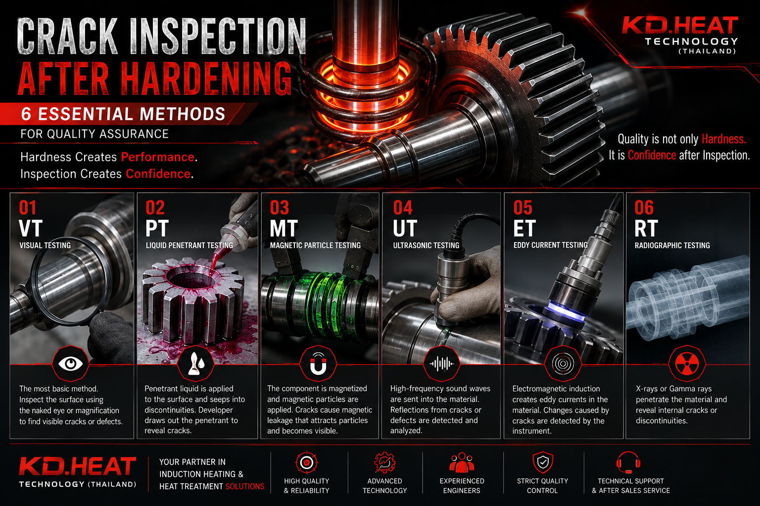 How to Inspect Cracks After Heat Treatment? 6 Common Inspection Methods Used in the Industry