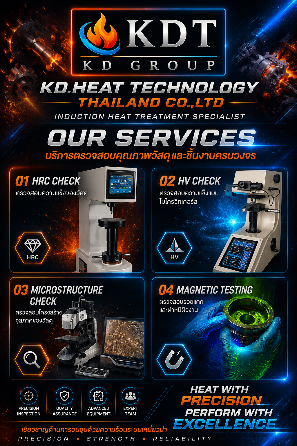 เรื่องคุณภาพไว้ในเรานะ !  Complete Metal Quality Inspection Services  All in One Place 