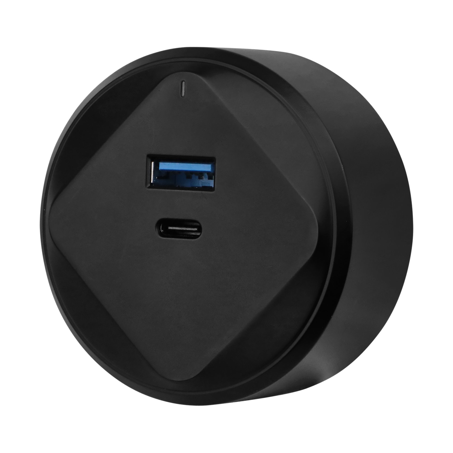 Power track USB A+C/PD20W socket black color with glass cover with LED ...