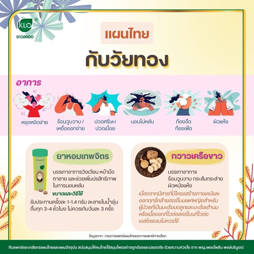 แผนไทยกับวัยทอง แผนไทยกับวัยทอง