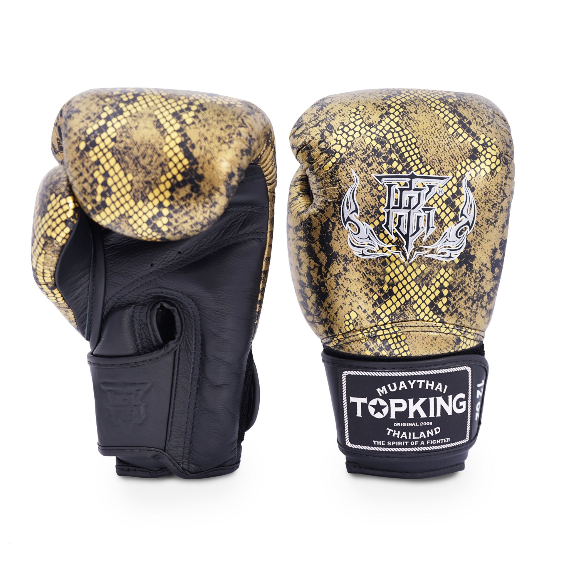 Top King GLOVES SUPER SNAKE — BLACK GOLD