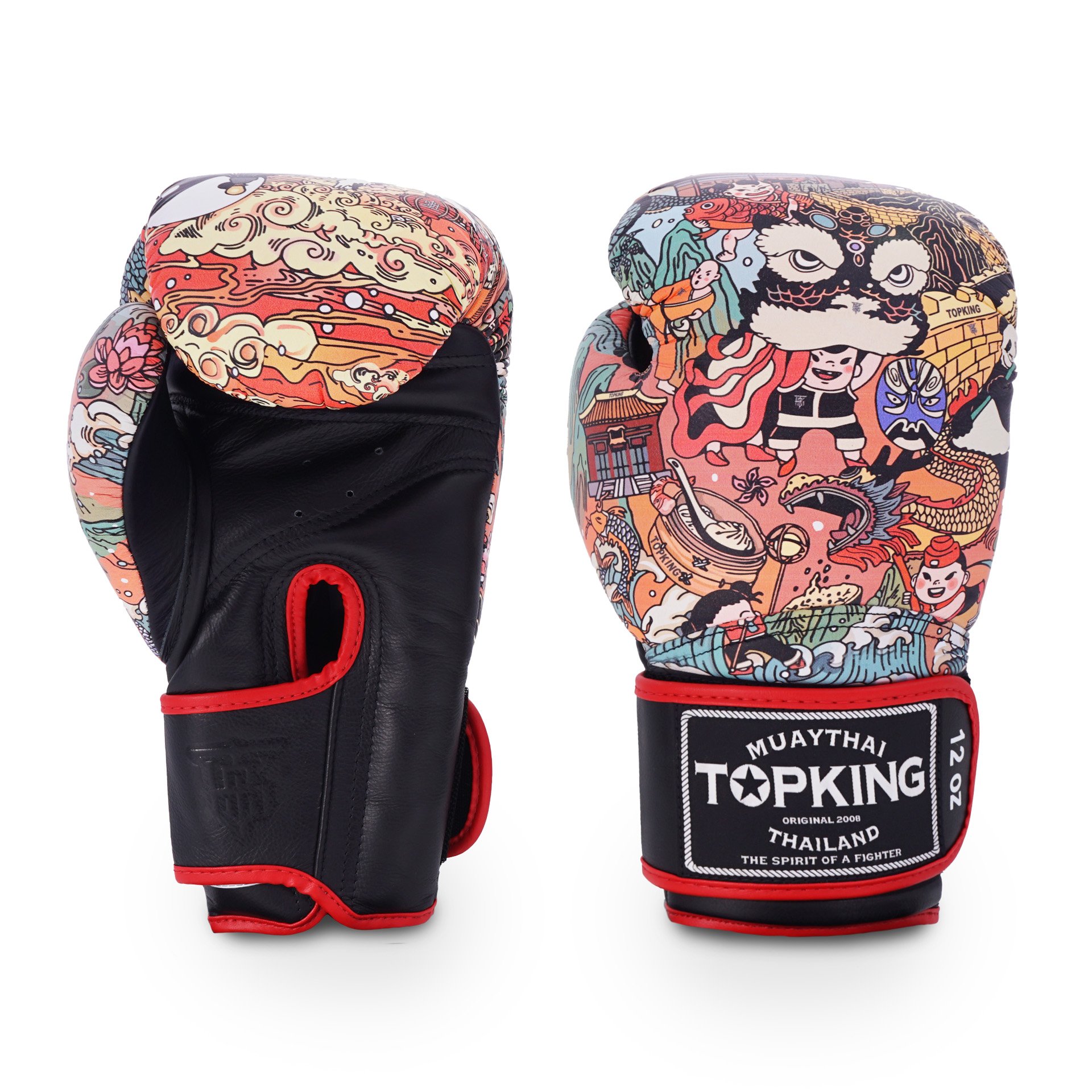 Top King GLOVES CHINESE CULTURE — BLACK