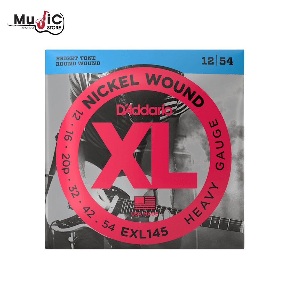 D’Addario EXL145 Nickel Wound Heavy Plain 3rd Electric Strings .012 -.054