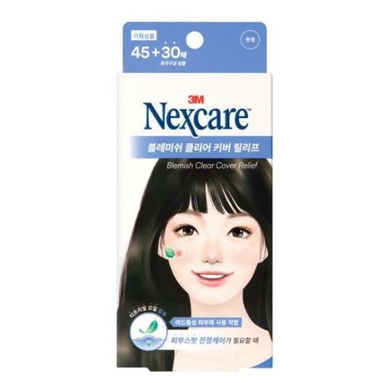 Nexcare Blemish Clear Cover Relief 45+30 Count (Round Shape)