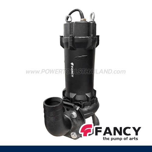"FANCY" 80WQV45-9-2.2 ปั๊มแช่ดูดโคลน 3 นิ้ว กระแสไฟ 2.2 KW/ 3 แรง (380V) ส่งสูง 9 เมตร ใบพัดตัดเหล็ก 48HR