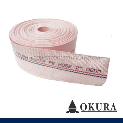 B-OK-PBH4100 สายส่งน้ำใยถัก SUPER-PE ขนาด 4 นิ้ว (100 มม.) ยาว 100 เมตร "OKURA"