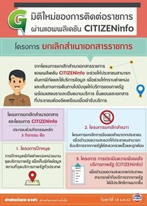 มิติใหม่ !! ของการติดต่อราชการผ่านแอพพลิเคชัน CITIZENinfo