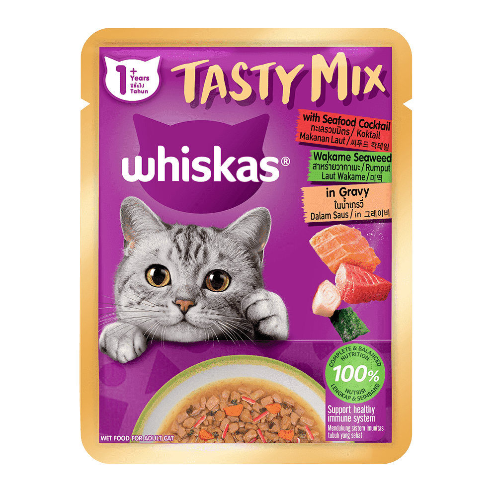 Whiskas pouch  - รสทะเลรวมมิตรเกรวี่- 70g