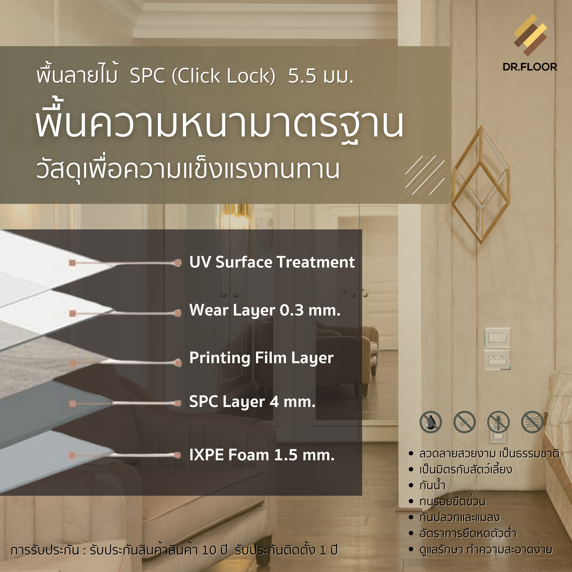 พื้น SPC ความหนาสำคัญมาก พื้น SPC ความหนาสำคัญมาก