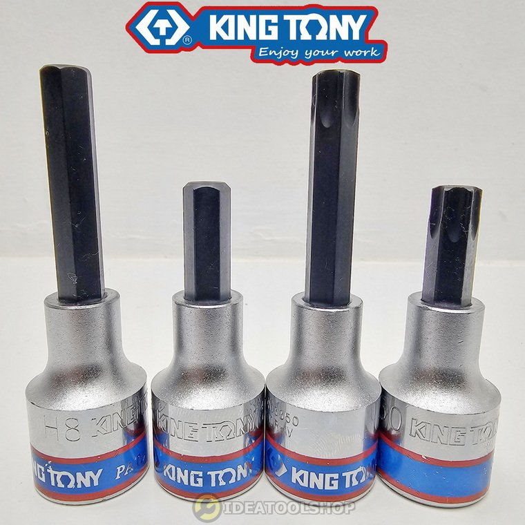 ของแท้!! ลูกบล็อกเดือยโผล่ KINGTONY ขนาด 1/2 1/4 สั้น ยาว TORX ทอค หัวจีบ HEX หกเหลี่ยม 6 เหลี่ยม 12แฉก ตัวM เดือยโผล่