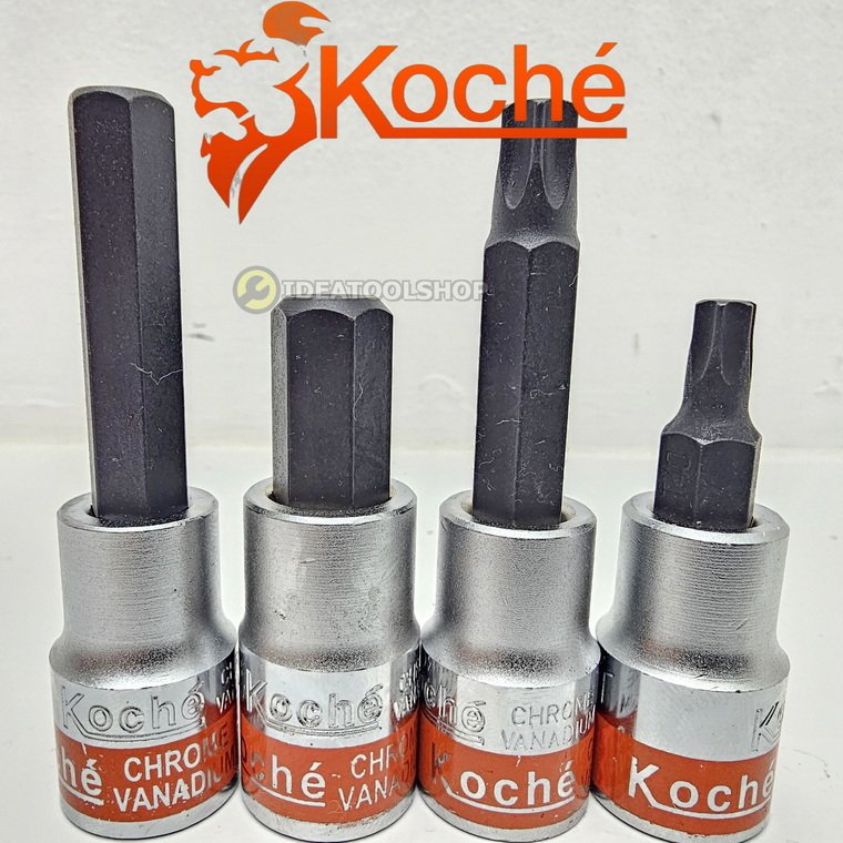 ของแท้!! ลูกบล็อกเดือยโผล่ KOCHE [แยกตัว] ขนาด 1/2 1/4 สั้น ยาว TORX หัวจีบ HEX หกเหลี่ยม 6 เหลี่ยม 12แฉก ตัวM เดือยโผล่
