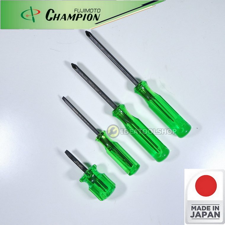 [ Made in Japan ] ไขควง CHAMPION สลับหัว หัวโต แบน สี่แฉก แชมป์เปี้ยน ไขควงแชมป์เปี้ยนแท้ แกนดำ หัวสลับ นิ้ว 510 520 850