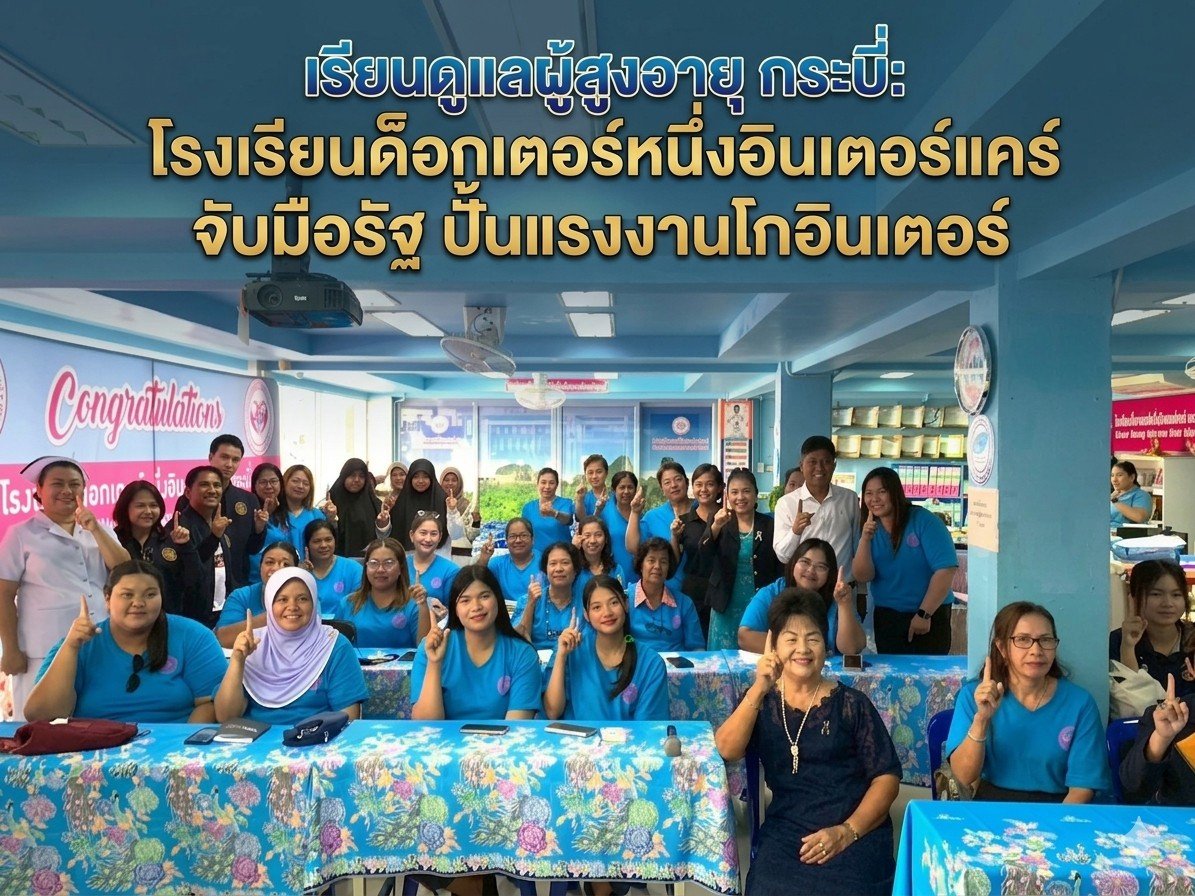 เรียนดูแลผู้สูงอายุ กระบี่: โรงเรียนด็อกเตอร์หนึ่งอินเตอร์แคร์ จับมือรัฐ ปั้นแรงงานโกอินเตอร์