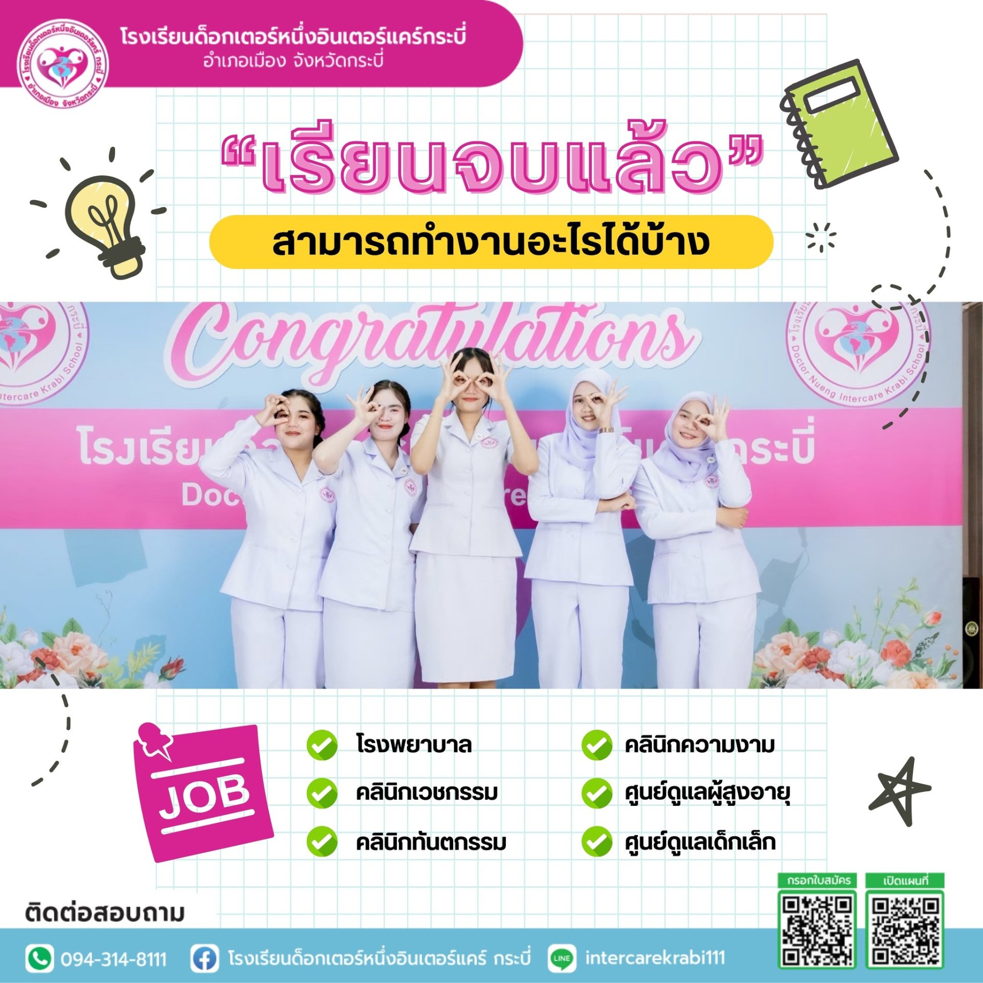 เรียนจบ "บริบาล" ทำงานอะไรได้บ้าง? ส่อง 6 เส้นทางอาชีพสายสุขภาพที่รายได้ดีและมั่นคง
