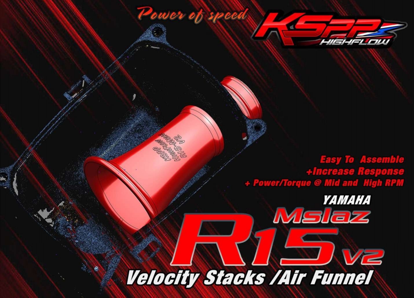 R15 ปากแตร /  Velocity stack -ปากแตรR15 -Intake air pipeR15 -Velocity stack R15- AirFunnel R15  [Yamaha]