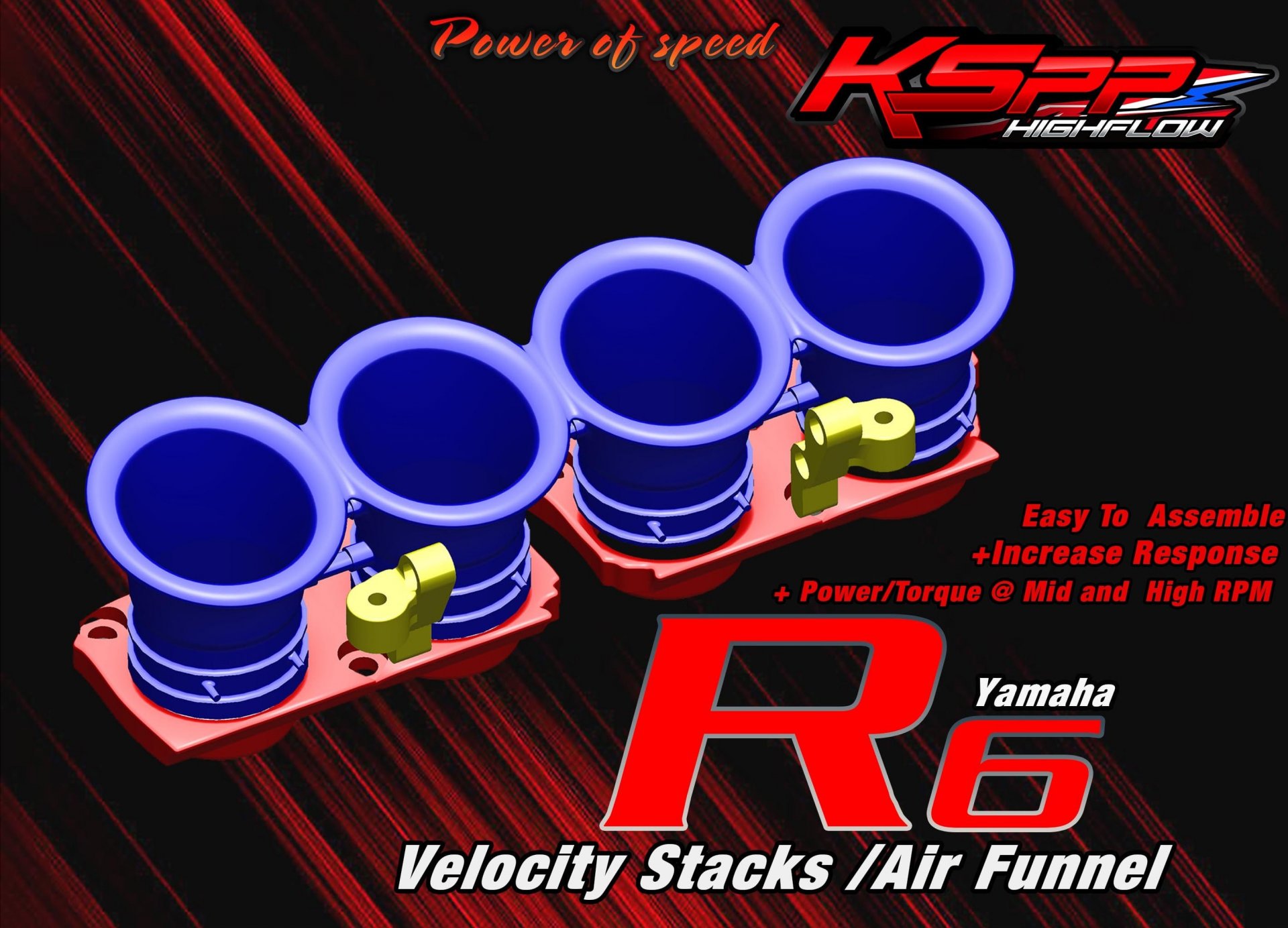 R6 ปากแตร /  Velocity stack -ปากแตร R6 -Intake air pipeR6 -Velocity stack R6 - AirFunnel R6 [2017-2020]  [Yamaha]