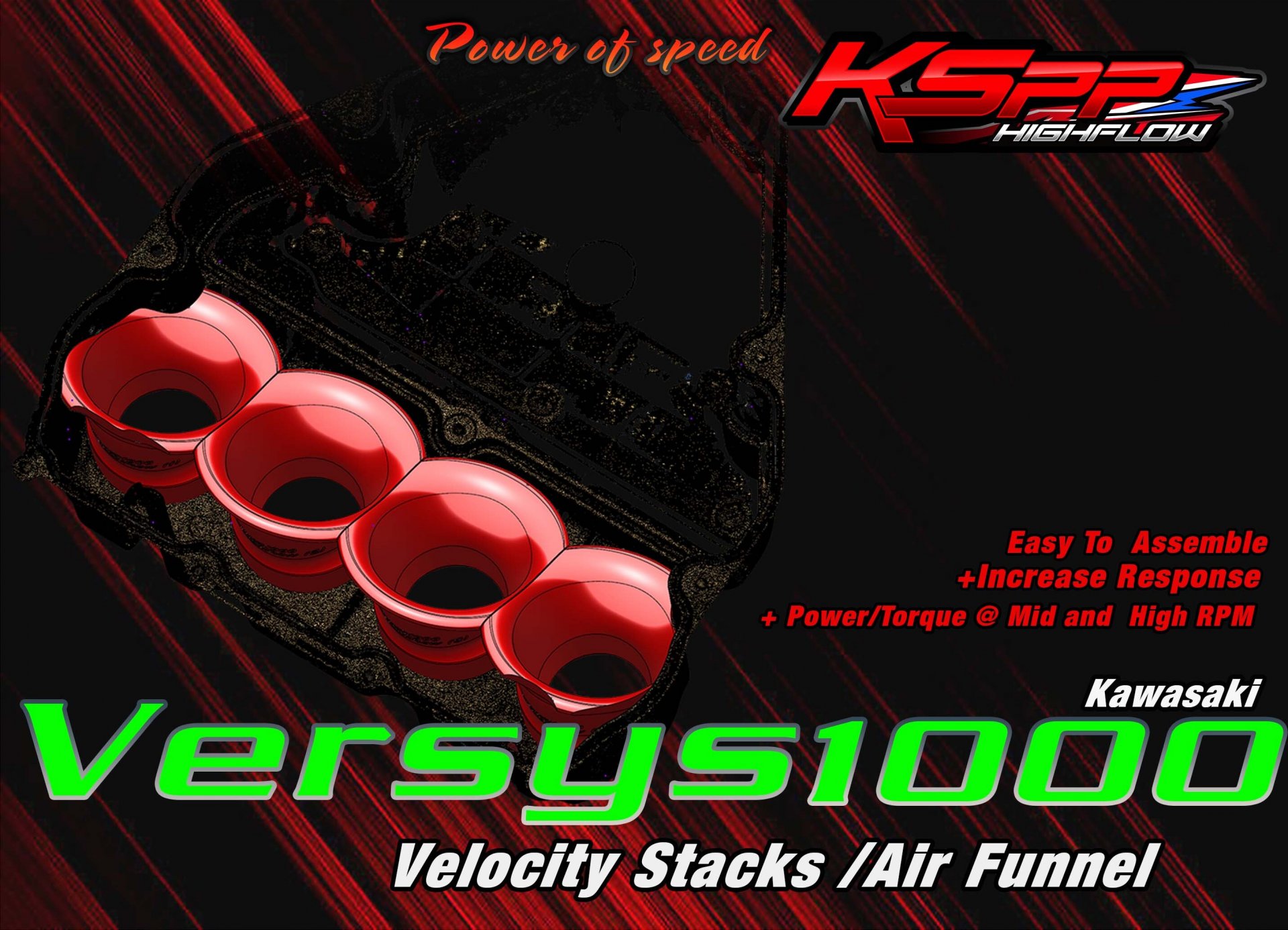 Versys1000 [Kawasaki]  ปากแตร/Velocity stack -Versys1000 [Kawasaki]  ปากแตร/Velocity stack -ปากแตร