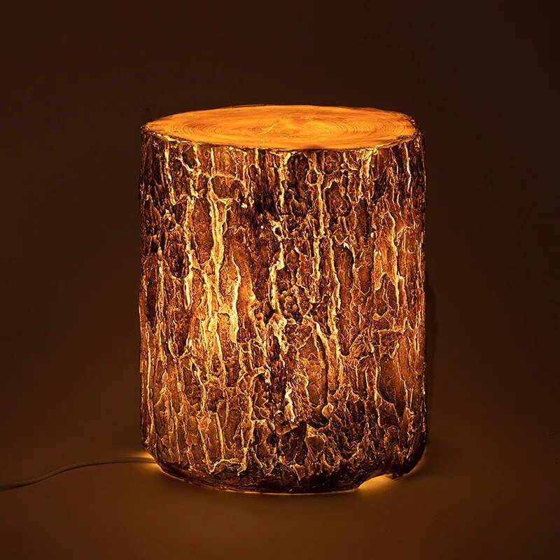 Round Lamp Tree Outdoor Luminous Tree Stump Lamp