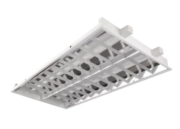 T8 RECESSED MULTI LOUVER LUMINAIRE (T-BAR & GYPSUM) With out lamp